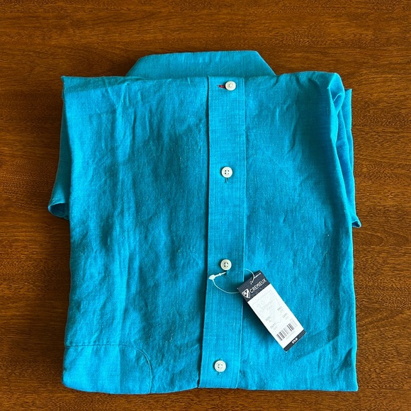 Cremieux 100% linen short sleeve button down shirt, size XL - Picture 5 of 6